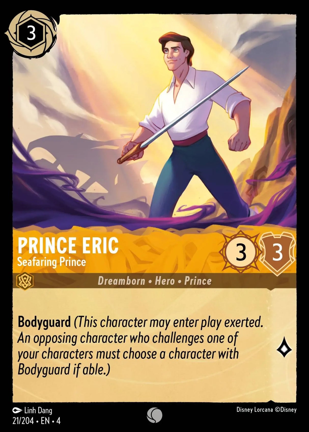 Disney Lorcana Ursula's Return 021/204 Prince Eric - Seafaring Prince