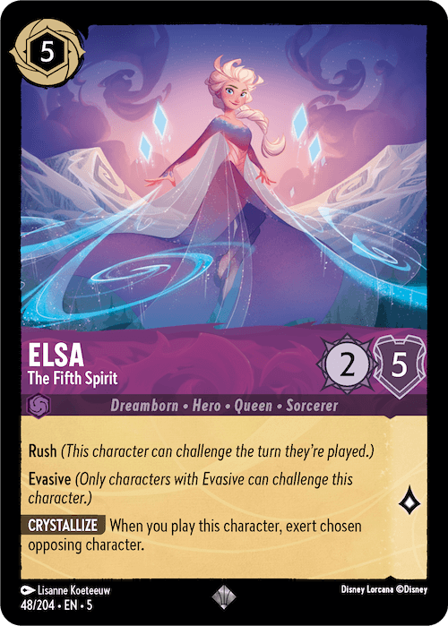 Disney Lorcana Shimmering Skies 048/204 Elsa The Fifth Spirit