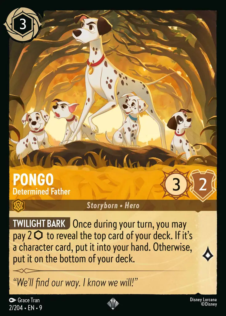 Disney Lorcana Fabled 002/204 Pongo - Determined Father