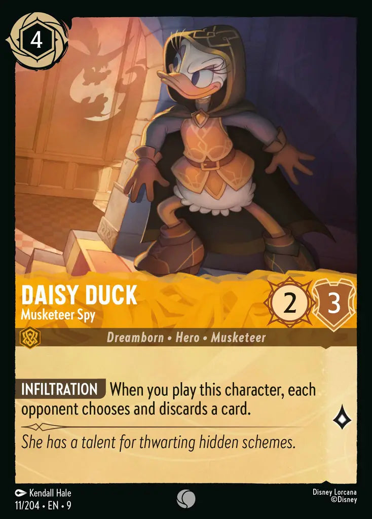 Disney Lorcana Fabled 011/204 Daisy Duck - Musketeer Spy