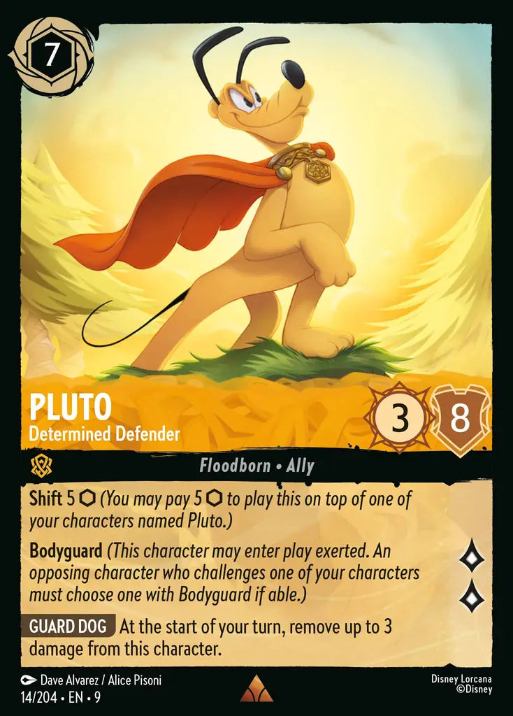 Disney Lorcana Fabled 014/204 Pluto - Determined Defender