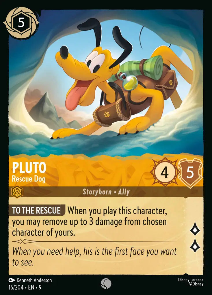 Disney Lorcana Fabled 016/204 Pluto - Rescue Dog