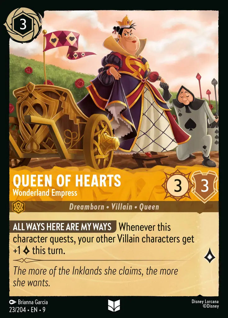 Disney Lorcana Fabled 023/204 Queen of Hearts - Wonderland Empress Foil