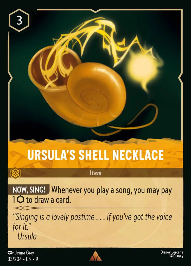Disney Lorcana Fabled 033/204 Ursula’s Shell Necklace