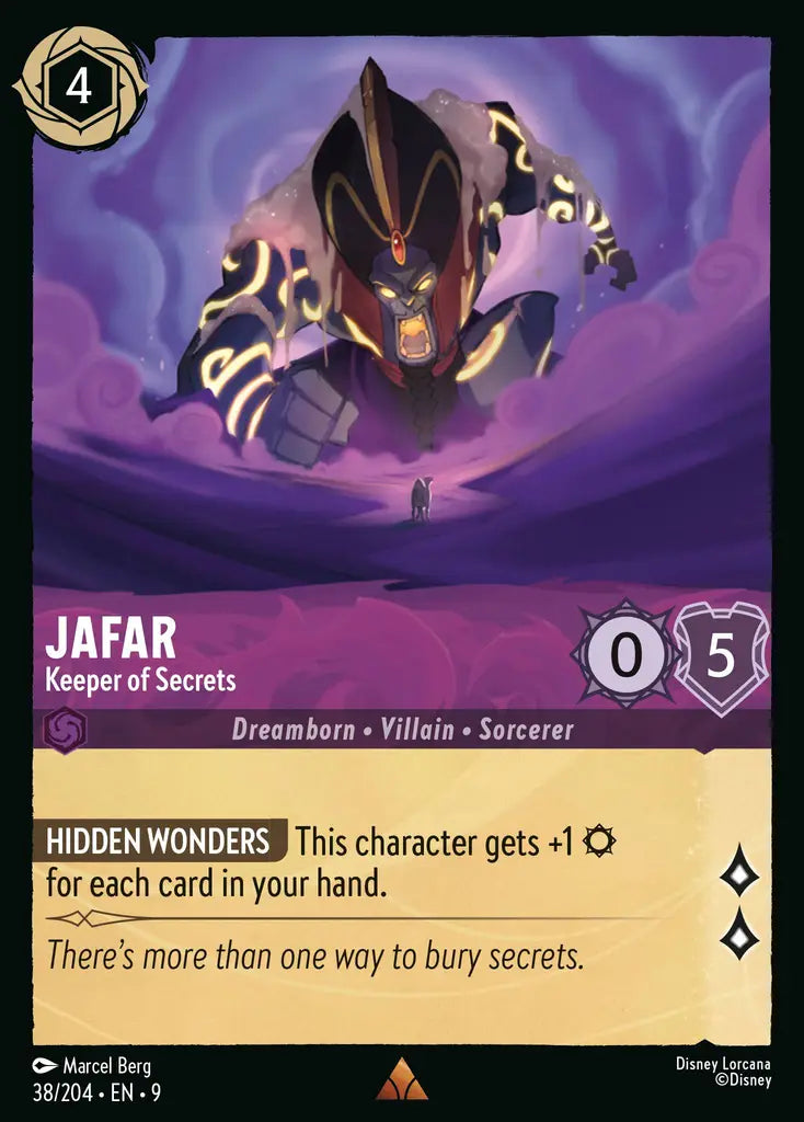 Disney Lorcana Fabled 038/204 Jafar - Keeper of Secrets Foil