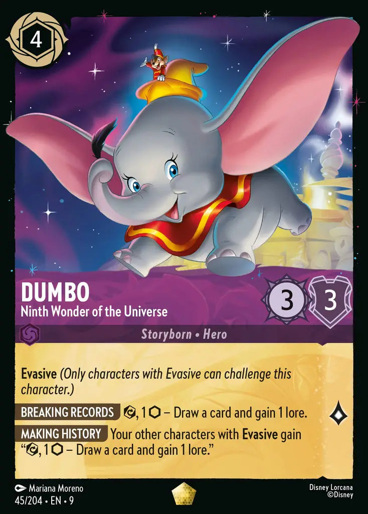 Disney Lorcana Fabled 045/204 Dumbo - Ninth Wonder of the Universe