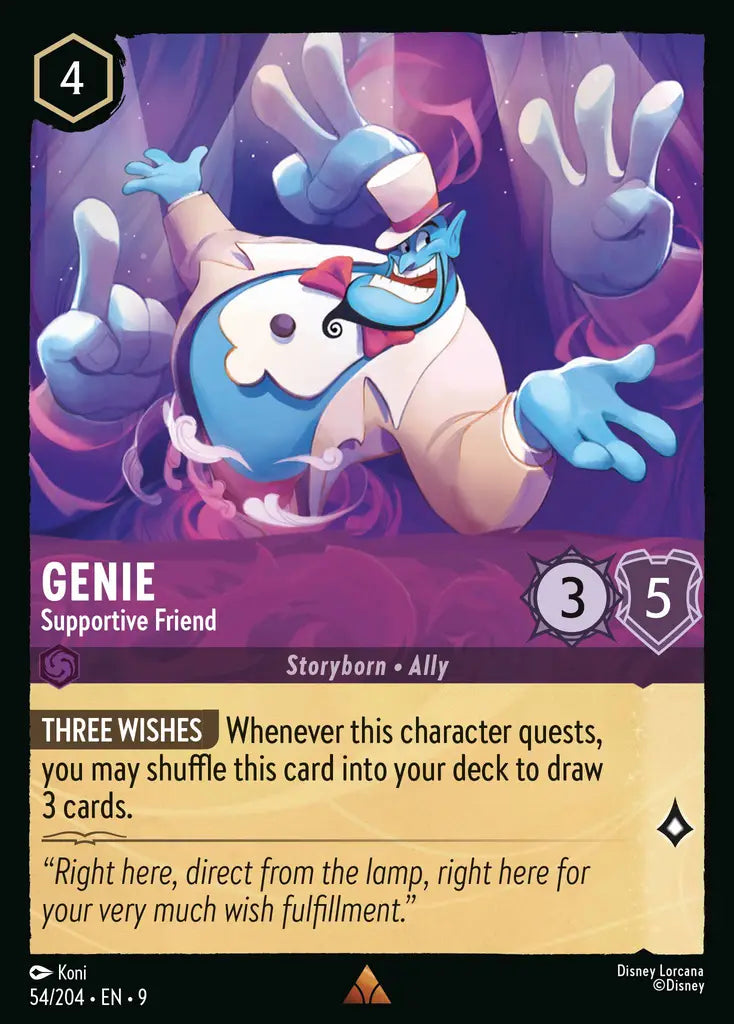 Disney Lorcana Fabled 054/204 Genie - Supportive Friend