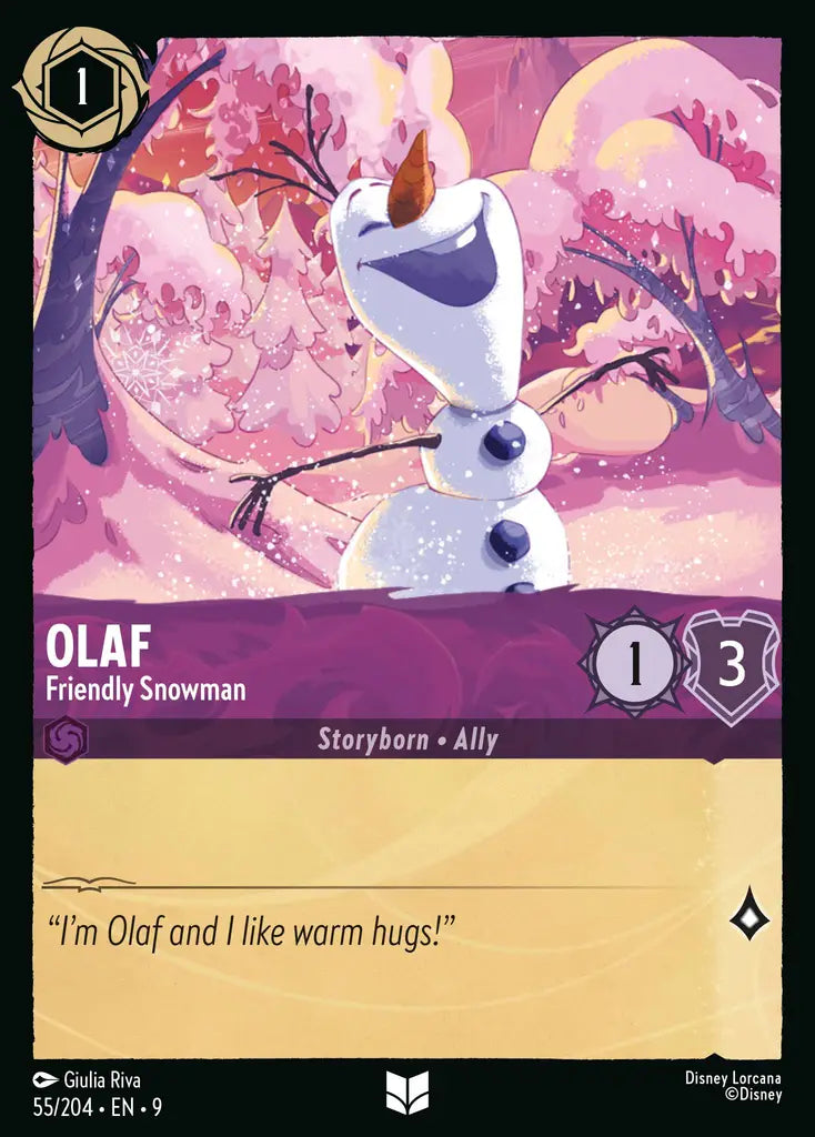 Disney Lorcana Fabled 055/204 Olaf - Friendly Snowman