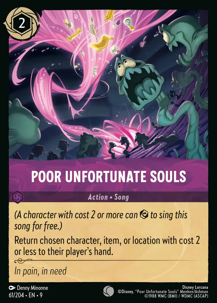 Disney Lorcana Fabled 061/204 Poor Unfortunate Souls Foil