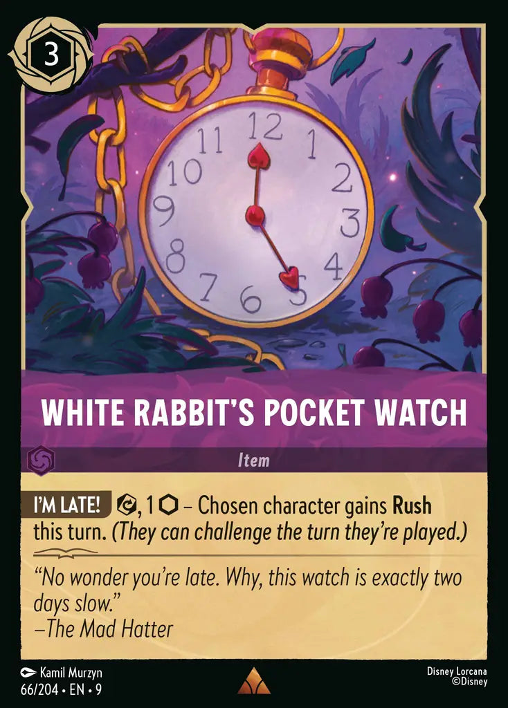 Disney Lorcana Fabled 066/204 White Rabbit’s Pocket Watch