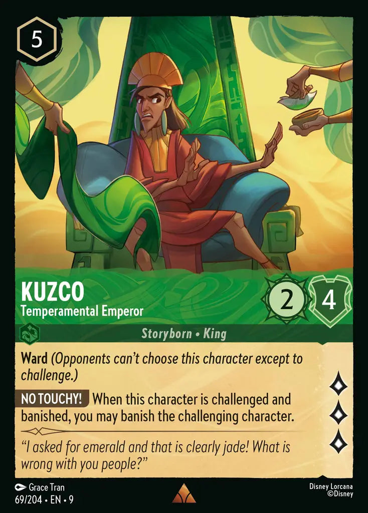 Disney Lorcana Fabled 069/204 Kuzco - Temperamental Emperor Foil
