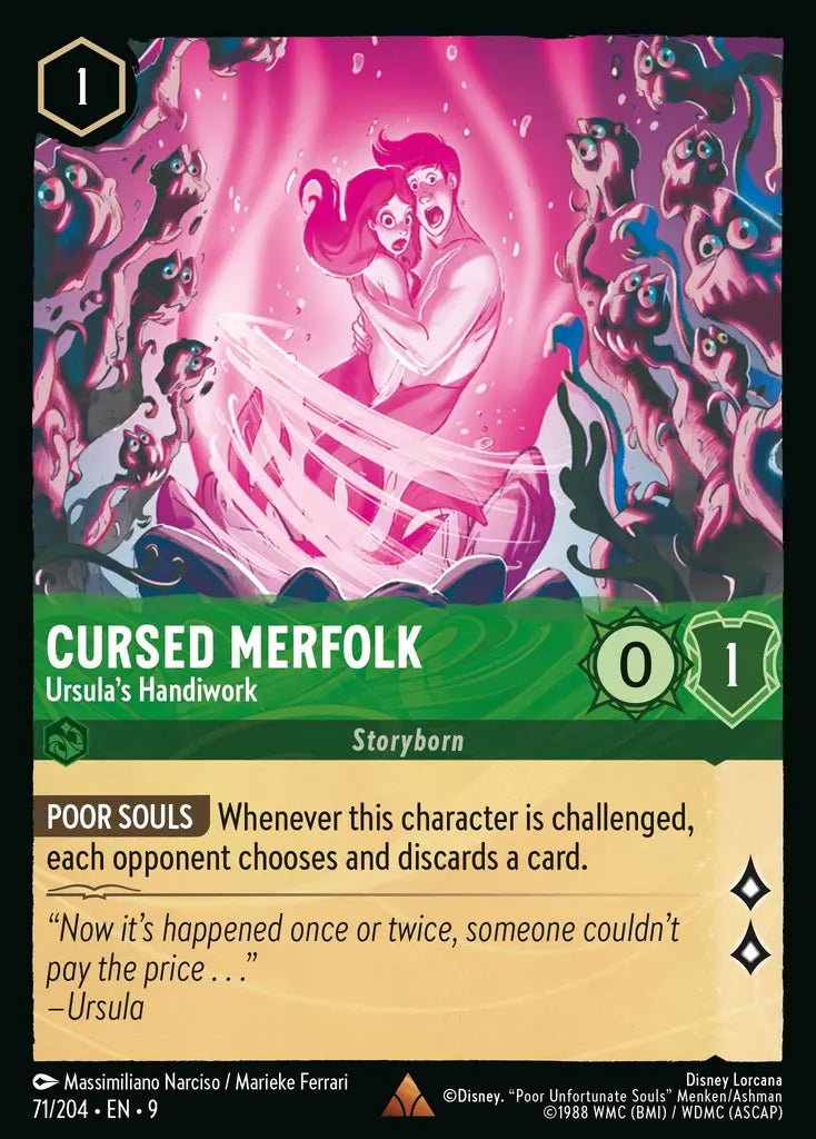 Disney Lorcana Fabled 071/204 Cursed Merfolk - Ursula's Handiwork