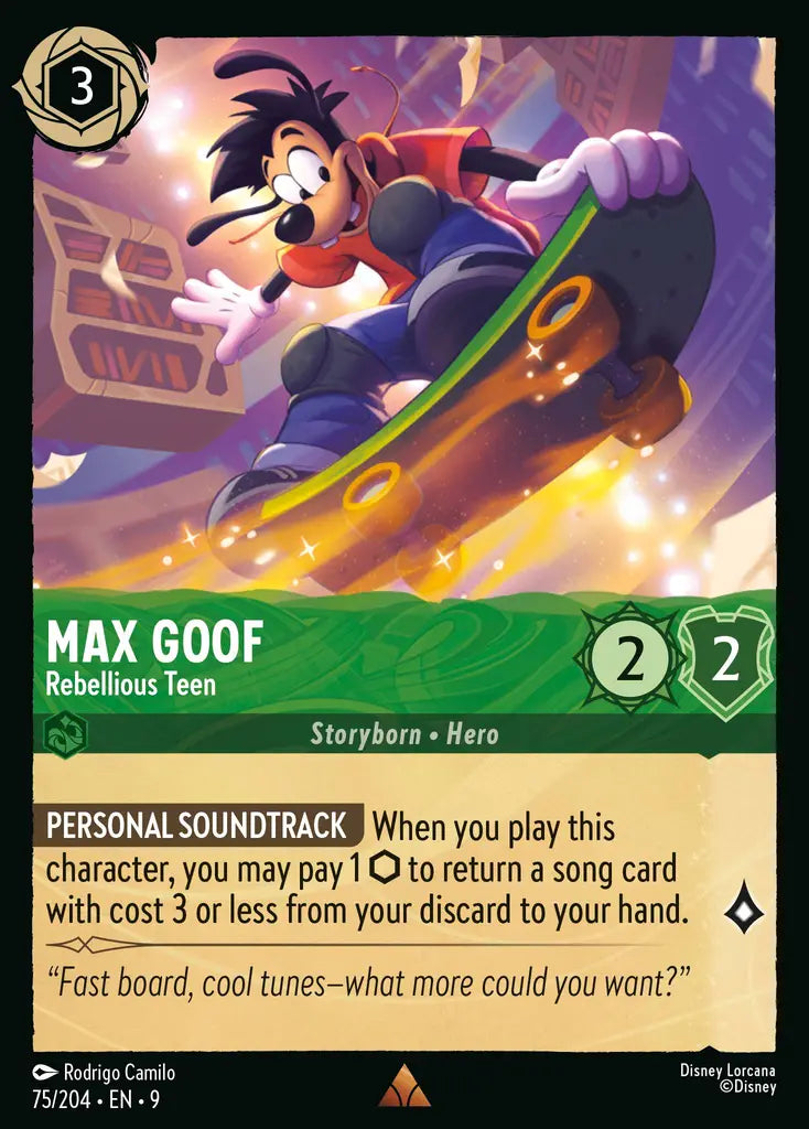 Disney Lorcana Fabled 075/204 Max Goof - Rebellious Teen