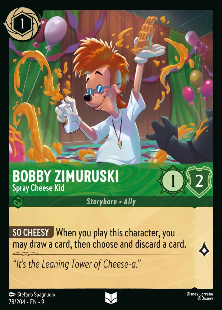 Disney Lorcana Fabled 078/204 Bobby Zimuruski - Spray Cheese Kid