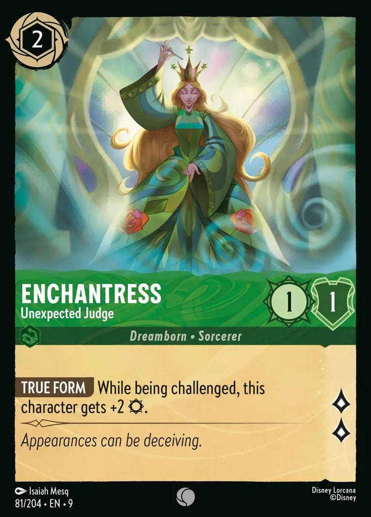 Disney Lorcana Fabled 081/204 Enchantress - Unexpected Judge Foil