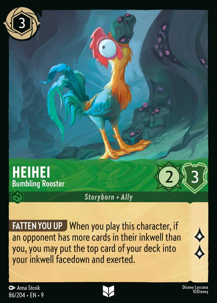 Disney Lorcana Fabled 086/204 HeiHei - Bumbling Rooster