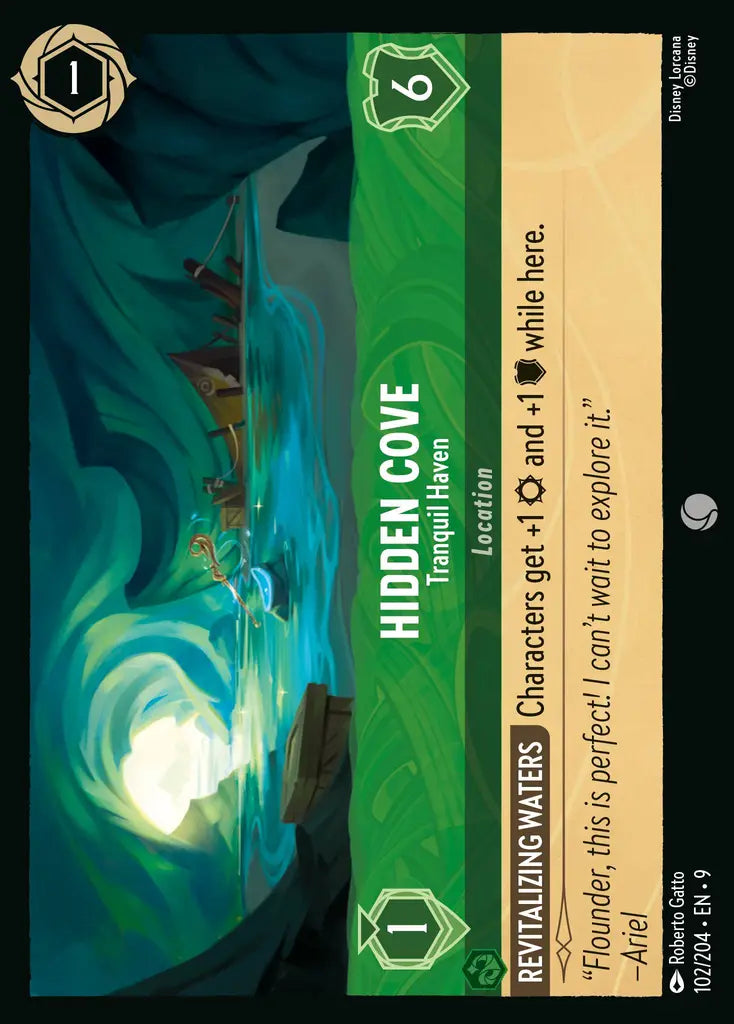 Disney Lorcana Fabled 102/204 Hidden Cove - Tranquil Haven Foil