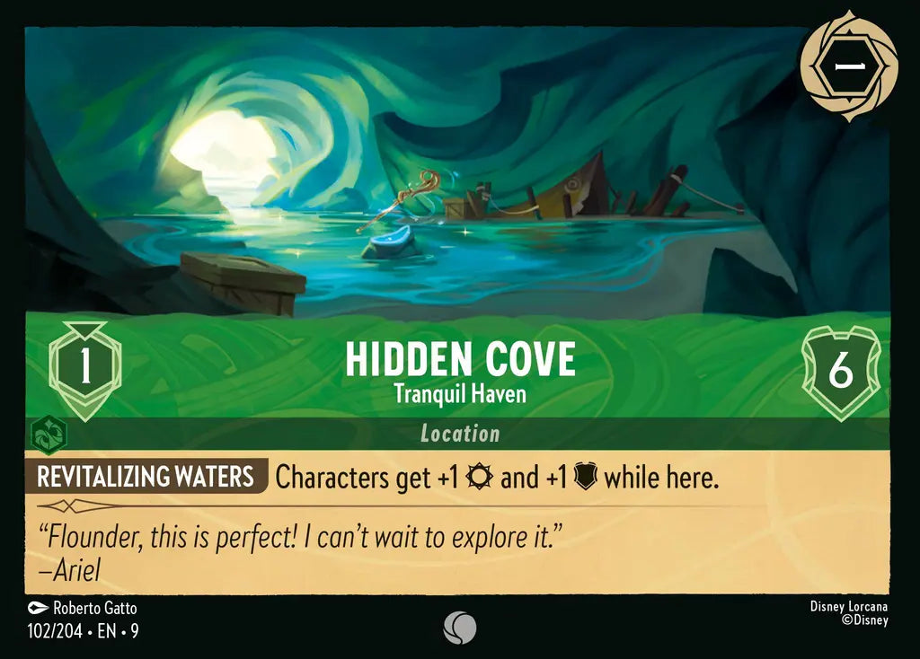 Disney Lorcana Fabled 102/204 Hidden Cove - Tranquil Haven Foil