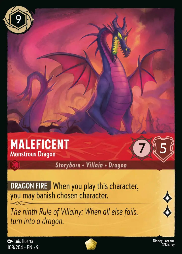 Disney Lorcana Fabled 108/204 Maleficent - Monstrous Dragon