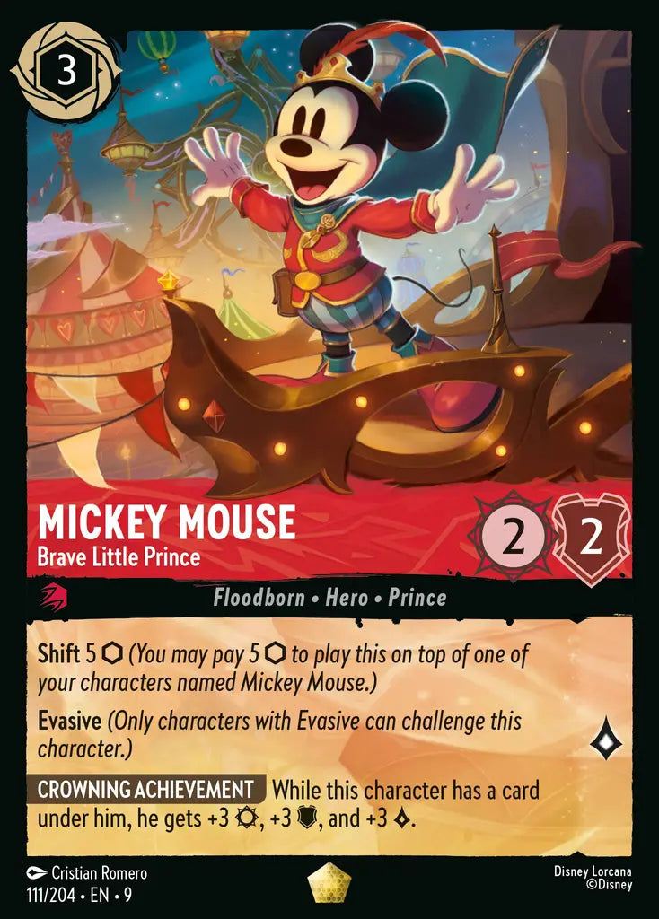 Disney Lorcana Fabled 111/204 Mickey Mouse - Brave Little Prince