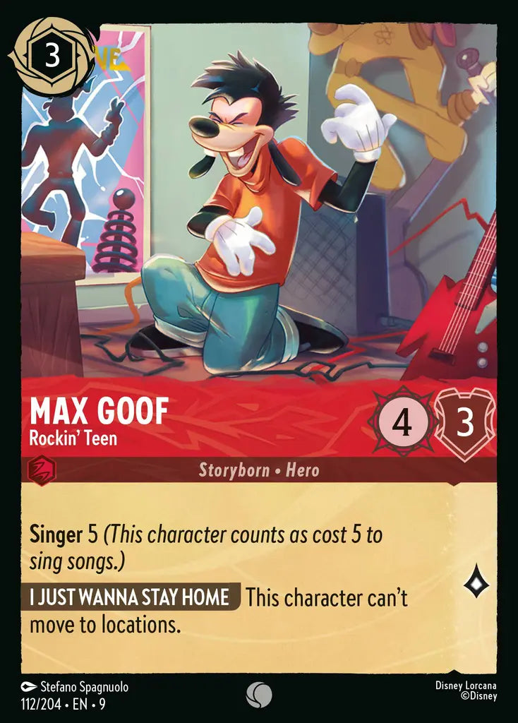 Disney Lorcana Fabled 112/204 Max Goof - Rockin' Teen