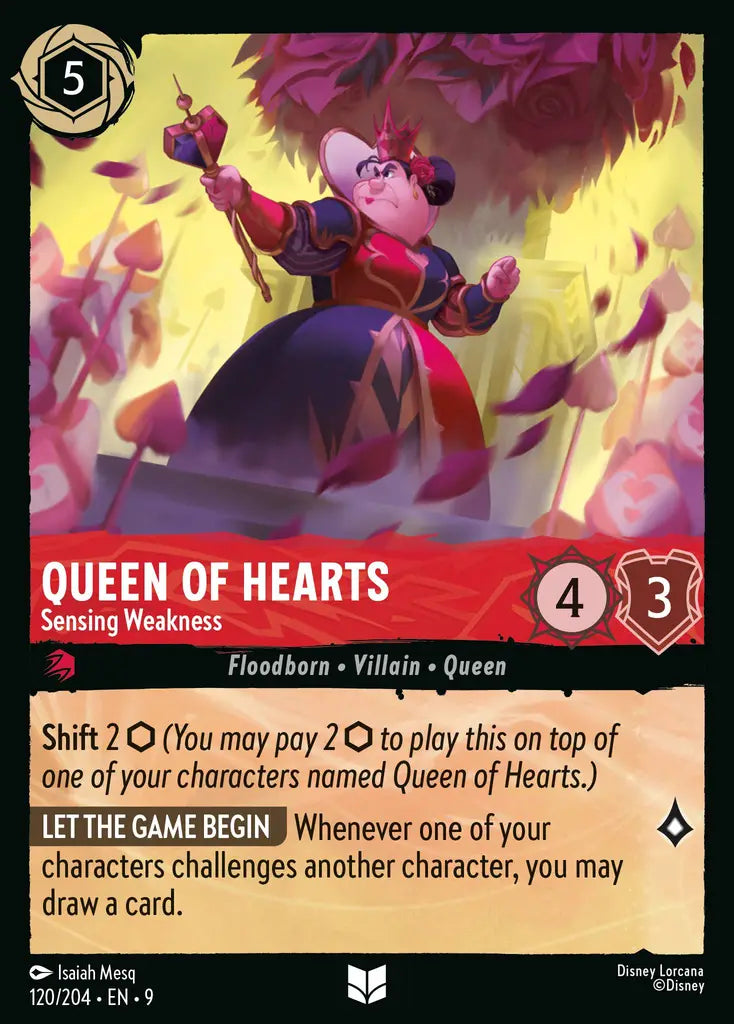 Disney Lorcana Fabled 120/204 Queen of Hearts - Sensing Weakness