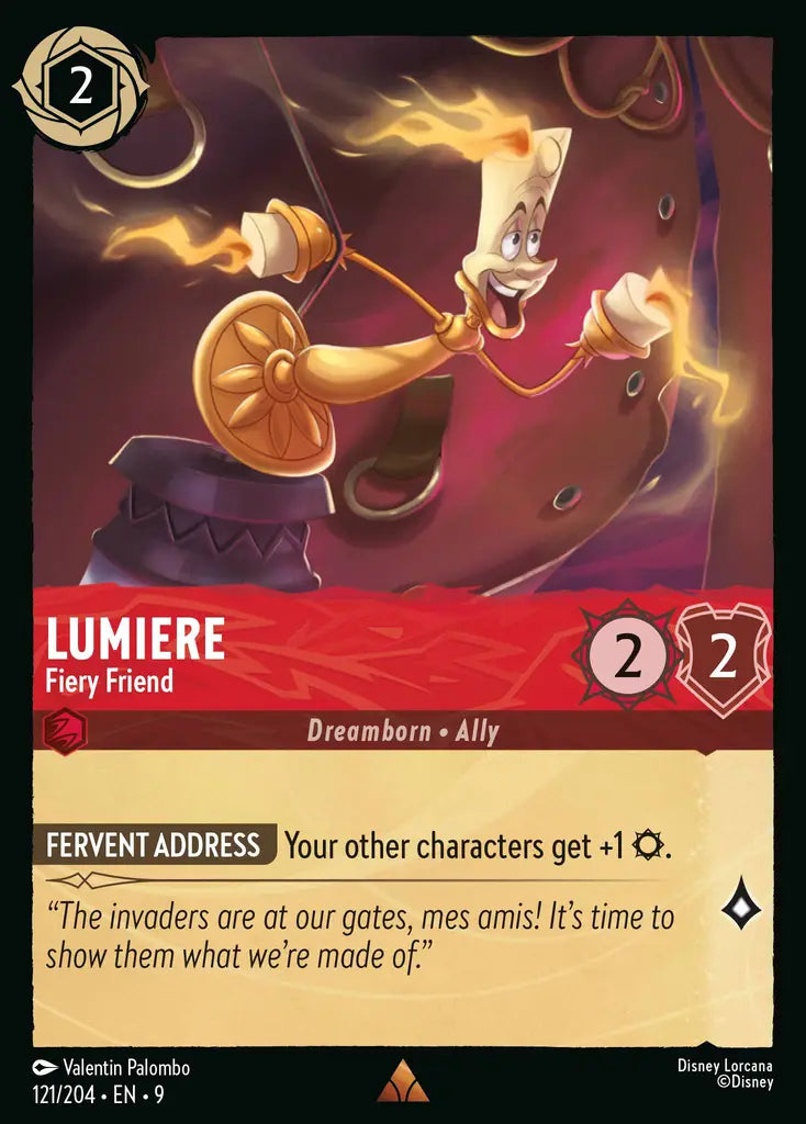 Disney Lorcana Fabled 121/204 Lumiere - Fiery Friend