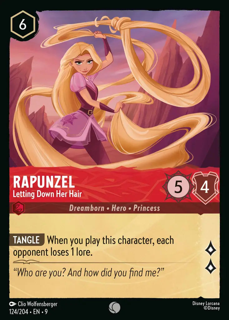 Disney Lorcana Fabled 124/204 Rapunzel - Letting Down Her Hair