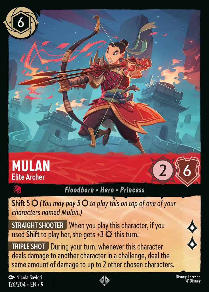 Disney Lorcana Fabled 126/204 Mulan - Elite Archer