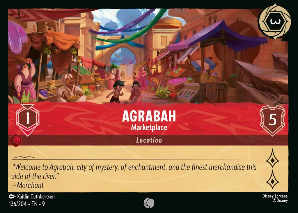 Disney Lorcana Fabled 136/204 Agrabah - Marketplace