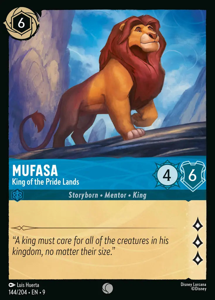 Disney Lorcana Fabled 144/204 Mufasa - King of the Pride Lands