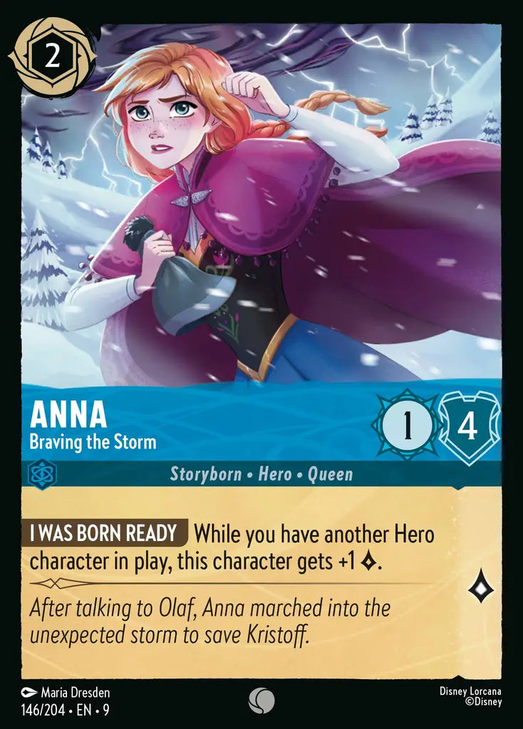 Disney Lorcana Fabled 146/204 Anna - Braving the Storm Foil
