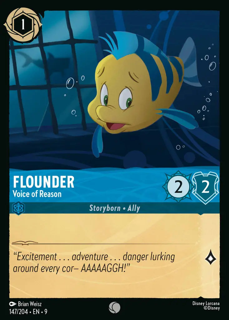 Disney Lorcana Fabled 147/204 Flounder - Voice of Reason