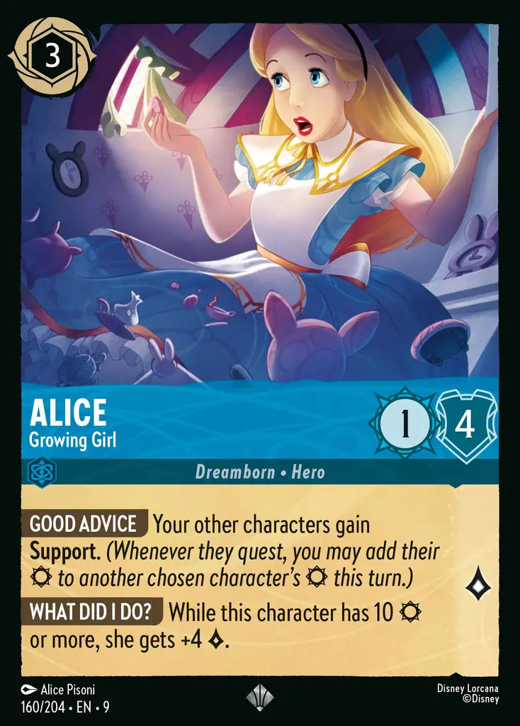 Disney Lorcana Fabled 160/204 Alice - Growing Girl