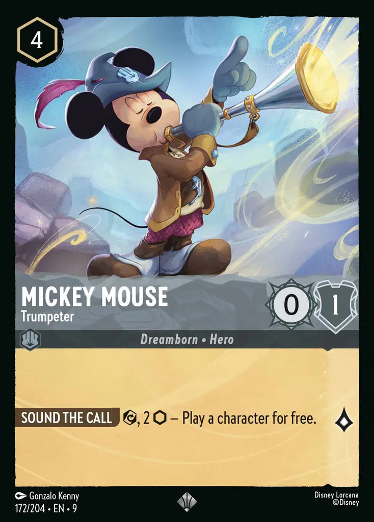 Disney Lorcana Fabled 172/204 Mickey Mouse - Trumpeter