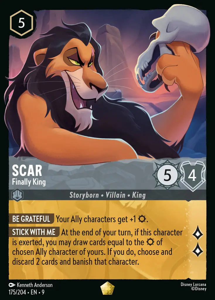 Disney Lorcana Fabled 175/204 Scar - Finally King