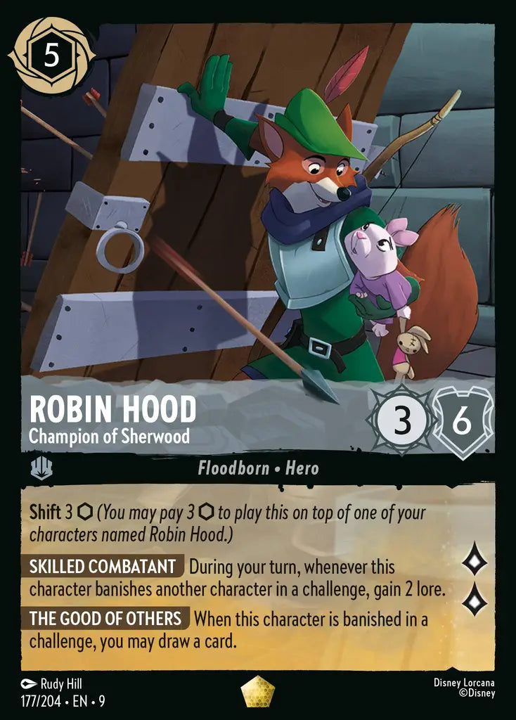 Disney Lorcana Fabled 177/204 Robin Hood - Champion of Sherwood