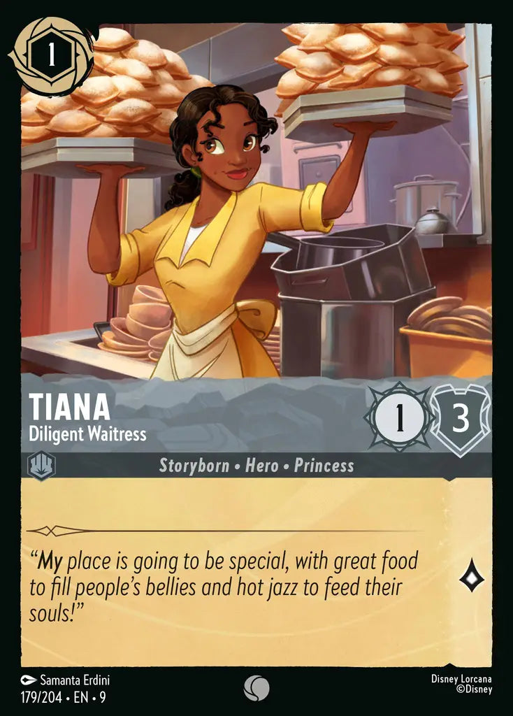 Disney Lorcana Fabled 179/204 Tiana - Diligent Waitress