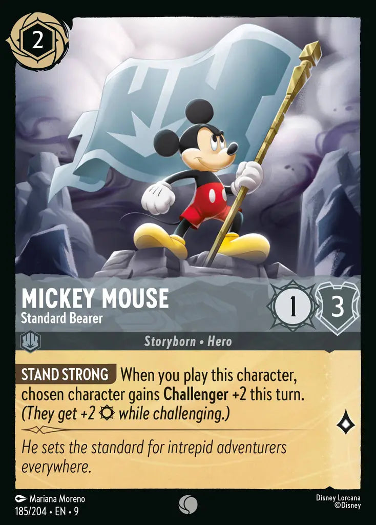 Disney Lorcana Fabled 185/204 Mickey Mouse - Standard Bearer