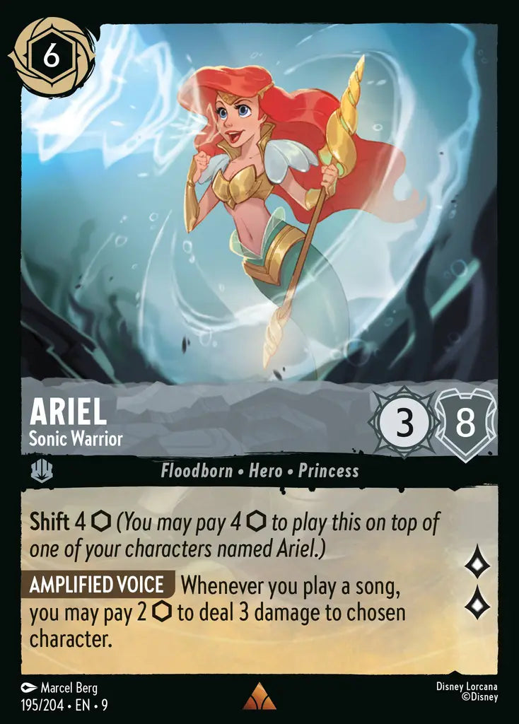 Disney Lorcana Fabled 195/204 Ariel - Sonic Warrior
