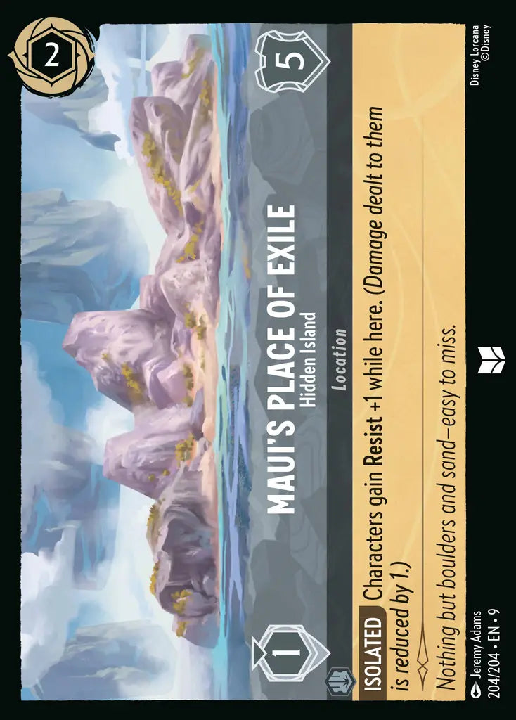 Disney Lorcana Fabled 204/204 Maui's Place of Exile - Hidden Island