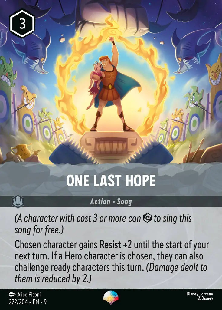 Disney Lorcana Fabled 222/204 One Last Hope Epic