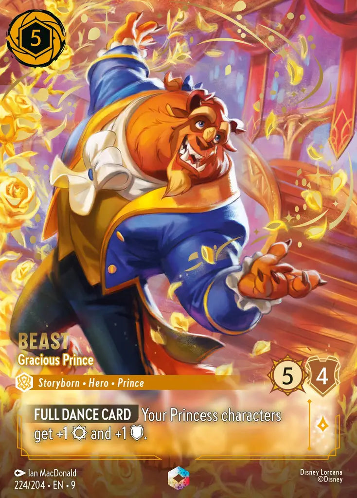 Disney Lorcana Fabled 224/204 Beast - Gracious Prince Enchanted