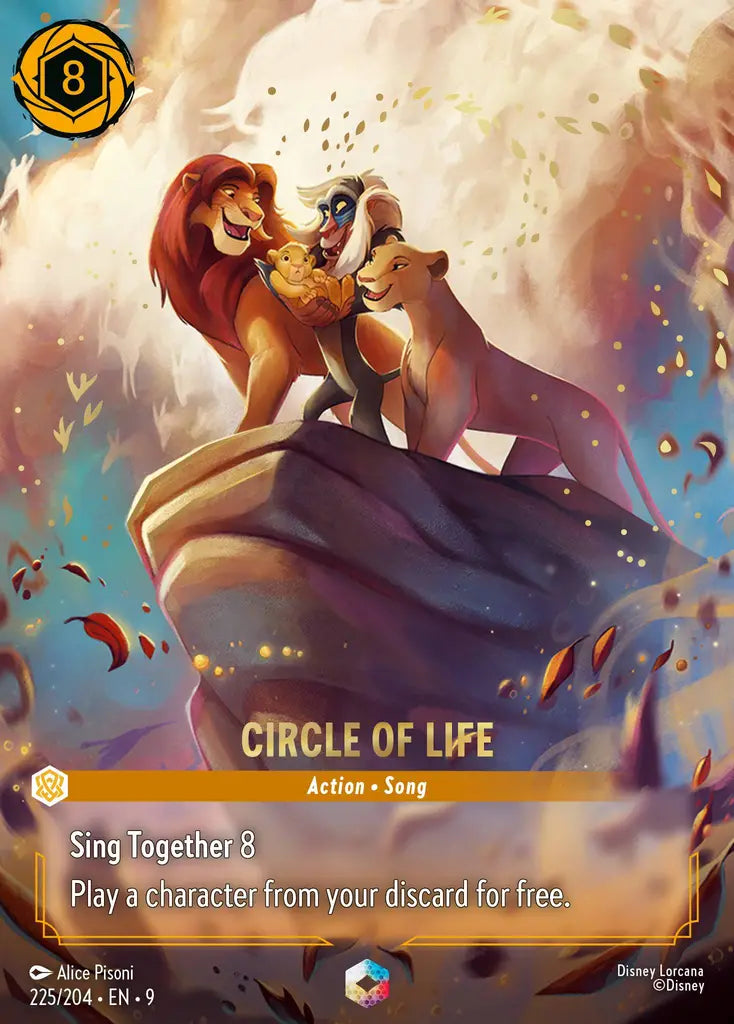 Disney Lorcana Fabled 225/204 Circle of Life Enchanted