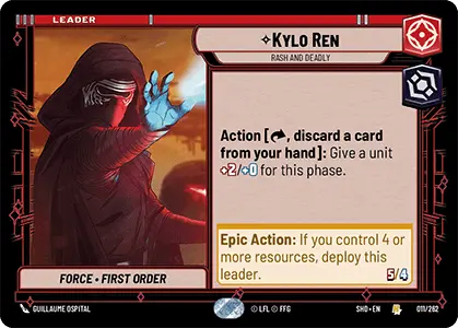 Star Wars: Unlimited Shadows of the Galaxy 011/262 Kylo Ren Rash and Deadly