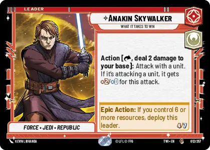 Star Wars: Unlimited Twilight of the Republic TWI 012/257 Anakin Skywalker