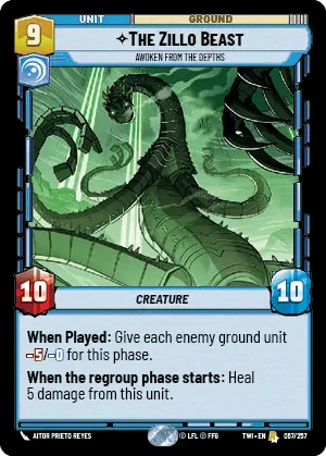 Star Wars: Unlimited Twilight of the Republic TWI 067/257 The Zillo Beast