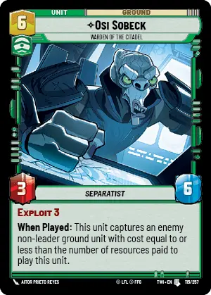 Star Wars: Unlimited Twilight of the Republic TWI 115/257 Osi Sobeck Foil