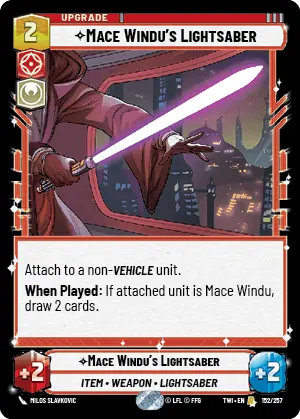 Star Wars: Unlimited Twilight of the Republic TWI 152/257 Mace Windu's Lightsaber