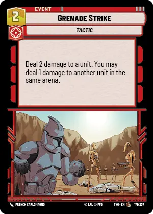 Star Wars: Unlimited Twilight of the Republic TWI 171/257 Grenade Strike Foil